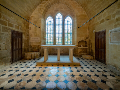 Royaumont Abbey, in Asni&egrave;res‑sur‑Oise, France,  Gothic Cistercian monastery with for serene gardens and Cloister