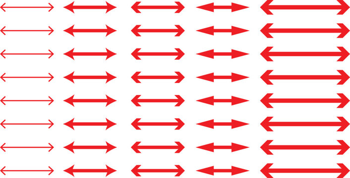 Modern dual sided curve arrow symbols for website and mobile applications, including clean graphic layout buttons