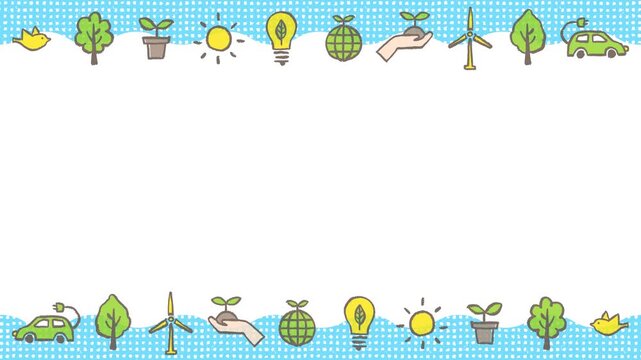 Eco Friendly Hand Drawn Border Background