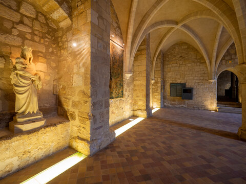 Royaumont Abbey, in Asni&egrave;res‑sur‑Oise, France,  Gothic Cistercian monastery with for serene gardens and Cloister
