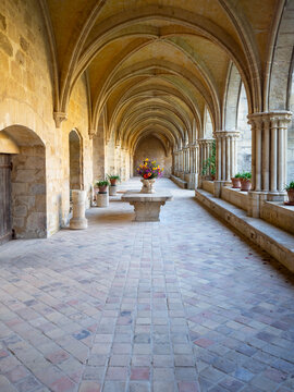 Royaumont Abbey, in Asni&egrave;res‑sur‑Oise, France,  Gothic Cistercian monastery with for serene gardens and Cloister