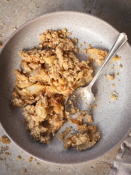 Apple Crumble in a bowl