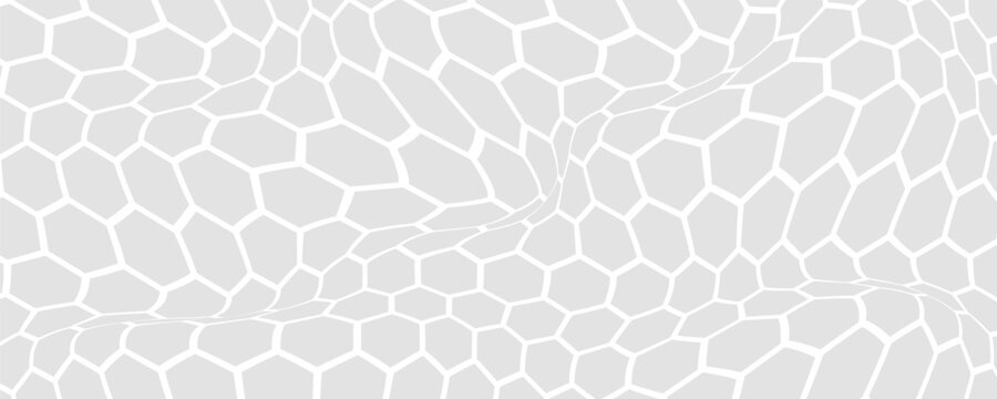 White 3d hexagonal technology vector abstract background. Blue bright energy flashes under hexagon in modern technology futuristic background vector illustration.