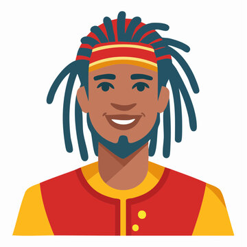 Man with Dreadlocks and Headband