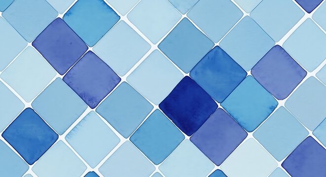 Modern geometric pattern with overlapping blue and teal hexagons.