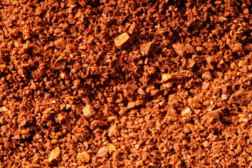 Kaffeemehl, als Struktur oder Hintergrund, Macro, Nahaufnahme © g-konzept.de