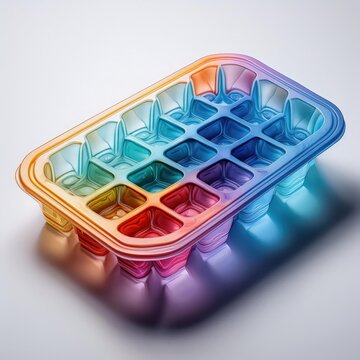 Colorful ice cube tray designed for creative cocktail presentations and refreshing drinks.