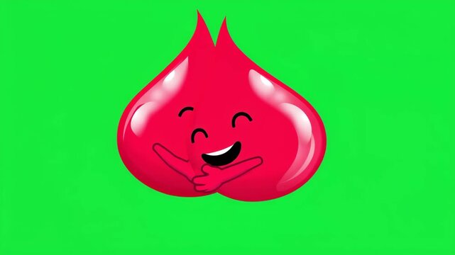 Happy Blood Drop Love Illustration