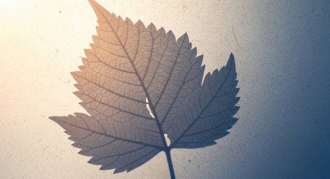 Autumn Leaf Shadow on Wall