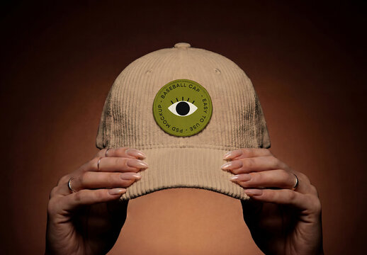 Corduroy Cap Mockup