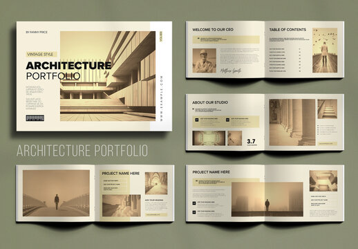 Vintage Style Architecture Portfolio Template