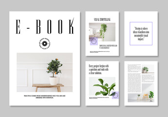 Minimal Interior Design EBook Template With Clean Editorial Layout