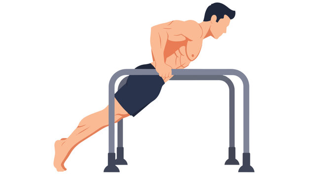 Man performing a push-up exercise outdoors.