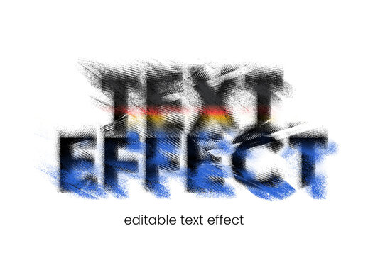 Abstract Smudge Distortion Texture Text Effect