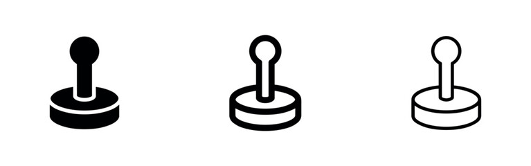 Classic joystick icon set, representing gaming, control, and entertainment © liubomir118809