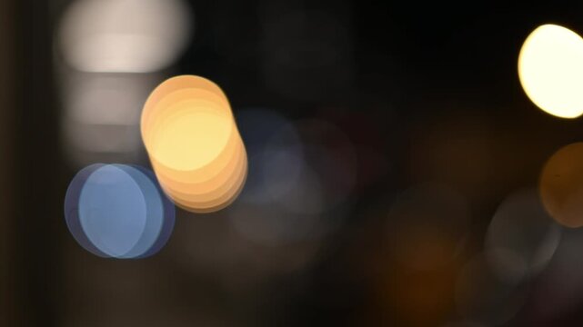 Abstract Blurred City Lights Bokeh Effect for Commercial Advertisement Projects