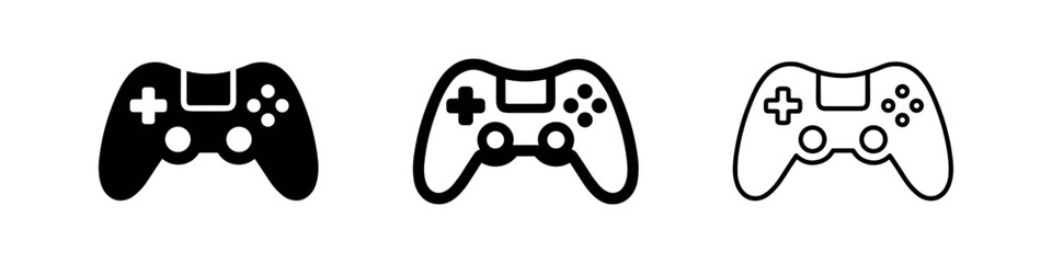 Video Game Controller or Gamepad Icon Set © liubomir118809