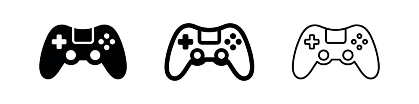 Video Game Controller or Gamepad Icon Set
