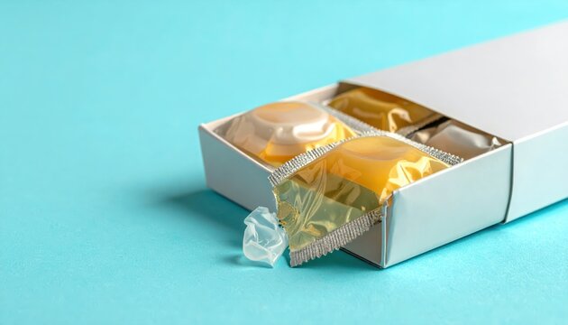 Box of Individually Wrapped Lubricant Packets for Intimate Health and Safety