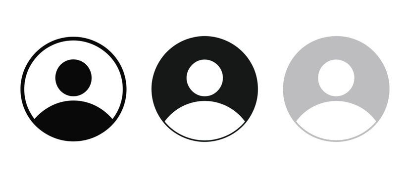 Avatar account icon vector with default social media profile photo symbol for user interface and application design.