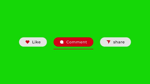 Like, comment and share button for youtube