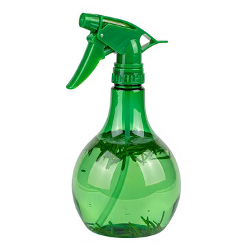 Green spray bottle with pump