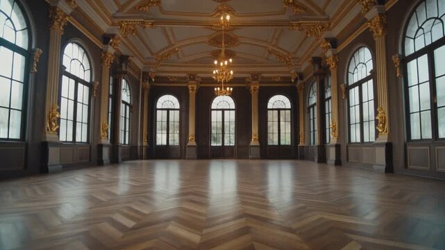 Elegant Grand Ballroom Interior with Classic Architecture