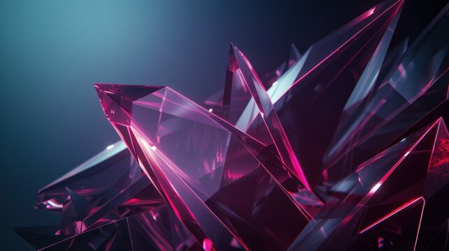 Abstract crystal formation illustration