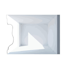 A simple white architectural molding detail on a plain wall surface © Zyrex