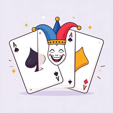 Jester Joker Playing Cards Ace.