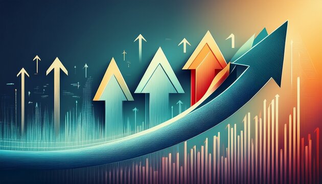 tax incentive concept upward arrows symbolizing growth and progress in a business context