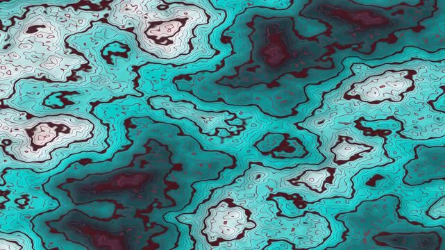 Abstract Turquoise Radial Patterning Visualizing Geometric mandala style motion
