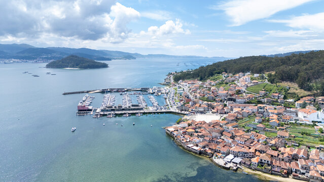Combarro village and marina in r&iacute;a de pontevedra, galicia, spain