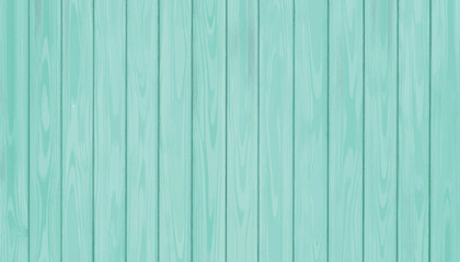 Obraz premium Mint green wooden background vector illustration. Vertical wood planks texture with realistic grain and soft shading. Rustic timber board pattern for coastal, spring, and vintage design backdrops.