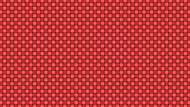 Red Rounded Checkerboard Pattern with Black Accents