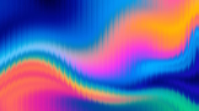 Abstract colorful gradient background with wavy shapes, vibrant multicolor texture