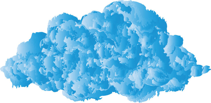 Fluffy blue cumulus cloud isolated graphic element with isolated meteorology atmosphere background meteorological abstract environment illustration softness