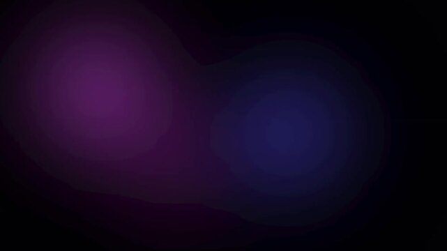 Abstract background with soft glowing purple and blue light circles on a dark black surface for modern digital design projects