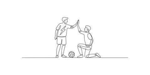 Obraz premium Continuous line drawing of a romantic couple embracing on their wedding day