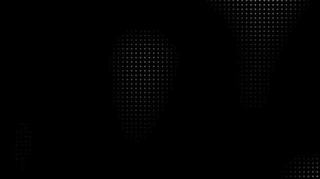 Animated abstract halftone technology black background random dots, Animated abstract technology dark background random dots and grid,
Abstract black and white gradient halftone dotted background 