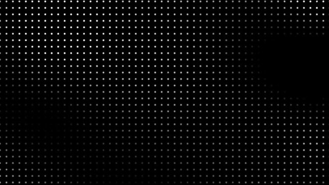 Animated abstract halftone technology black background random dots, Animated abstract technology dark background random dots and grid,
Abstract black and white gradient halftone dotted background 