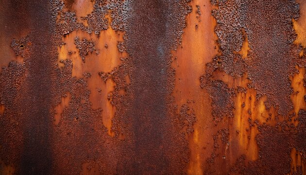 an old metal background with intricate rust patterns and weathered textures showing the effects of time