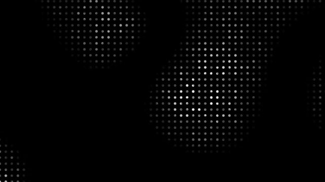 Animated abstract halftone technology black background random dots, Animated abstract technology dark background random dots and grid,
Abstract black and white gradient halftone dotted background 