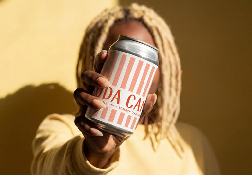 Editorial Soda Can Mockup