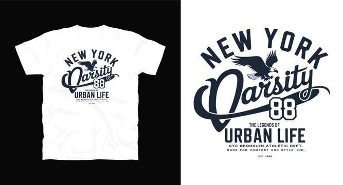 New York varsity 88 legends of urban life t-shirt design vector graphic.