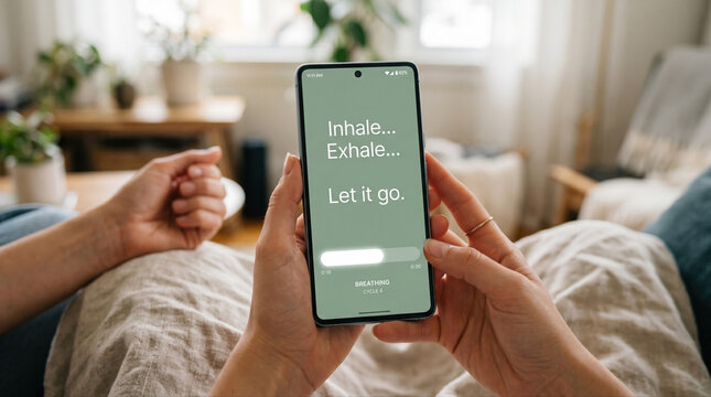 Promoting mental health insurance awareness through mindfulness apps home digital content cozy environment user-centered concept