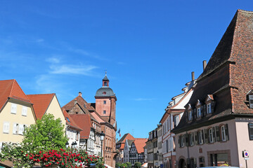 Obraz premium Street in Ribeauville, Alsace, France