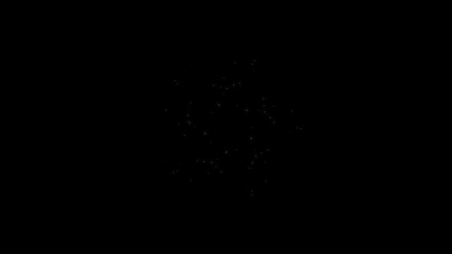 Magical glittering star circle trail animation in 4k with white twinkling sparkles, shiny pixie dust path, luxury glow particles, fairy wand shimmer effects and elegant on black background overlay