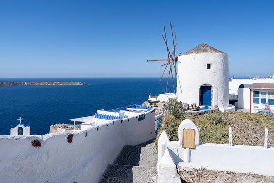 Windmill, Oia, Santorini, Greece