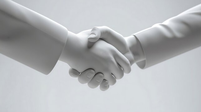 Close-up of a handshake symbolizing agreement, cooperation, and partnership in business.